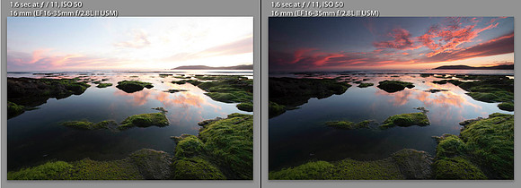 Before and After Reverse Graduated Filter